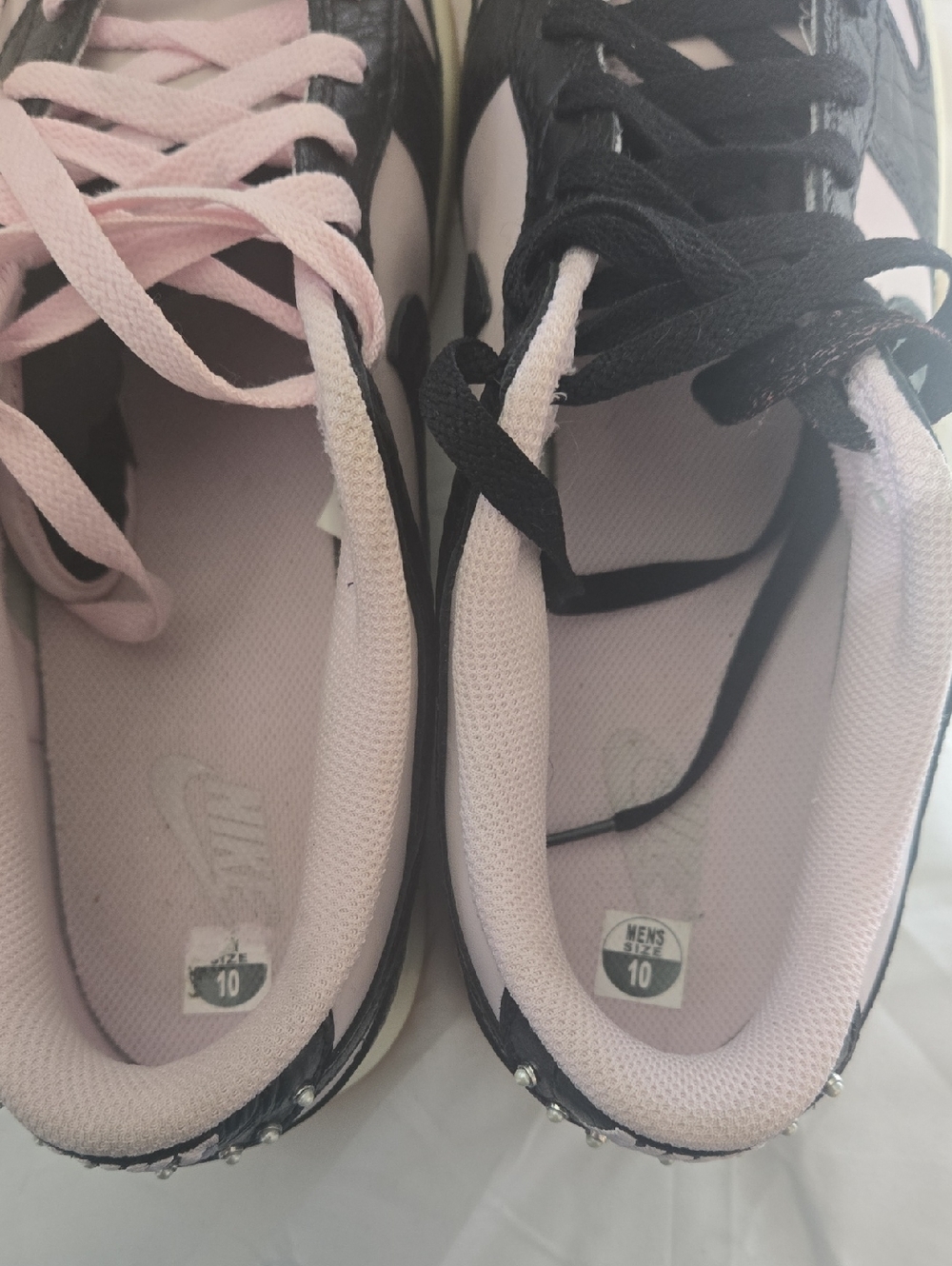 Nike Dunk Low Pink and Black Croc-Textured Size 10 EXCELLENT CONDITON - Picture 7 of 8